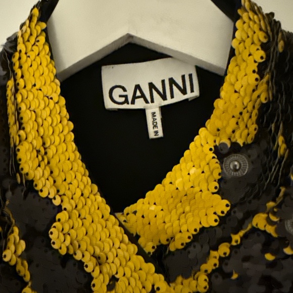 GANNI black and yellow changeable sequin dress - Picture 2 of 5